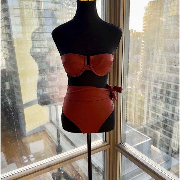 🆕 ZIMMERMANN 🧿 NWOT Separates Balconette & Scarf HW Pant Bikini Set Sz 0 = US2 - Picture 11 of 16